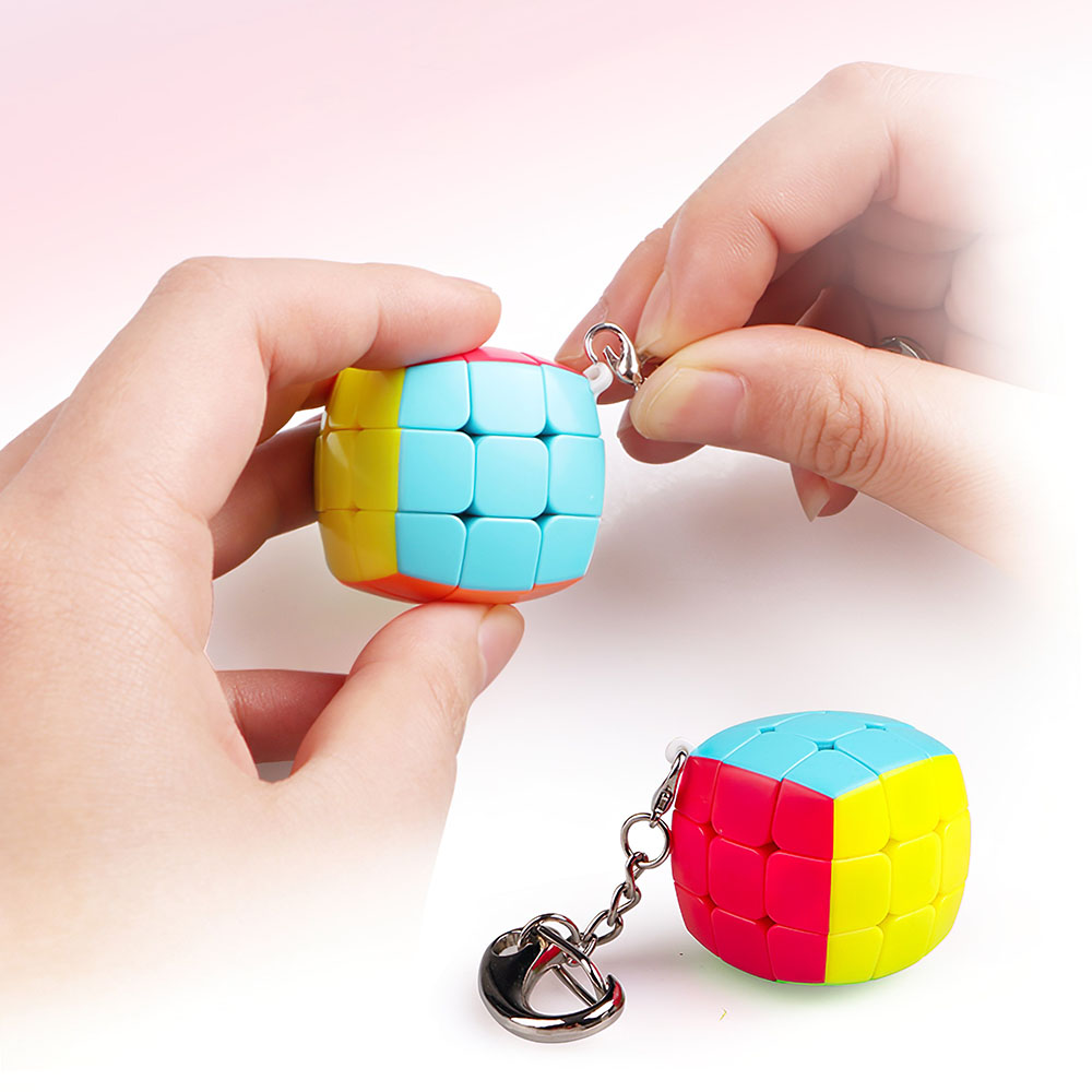 Rubik's Cube 3x3 QiYi Mini Pillowed 3x3 Keychain Cube