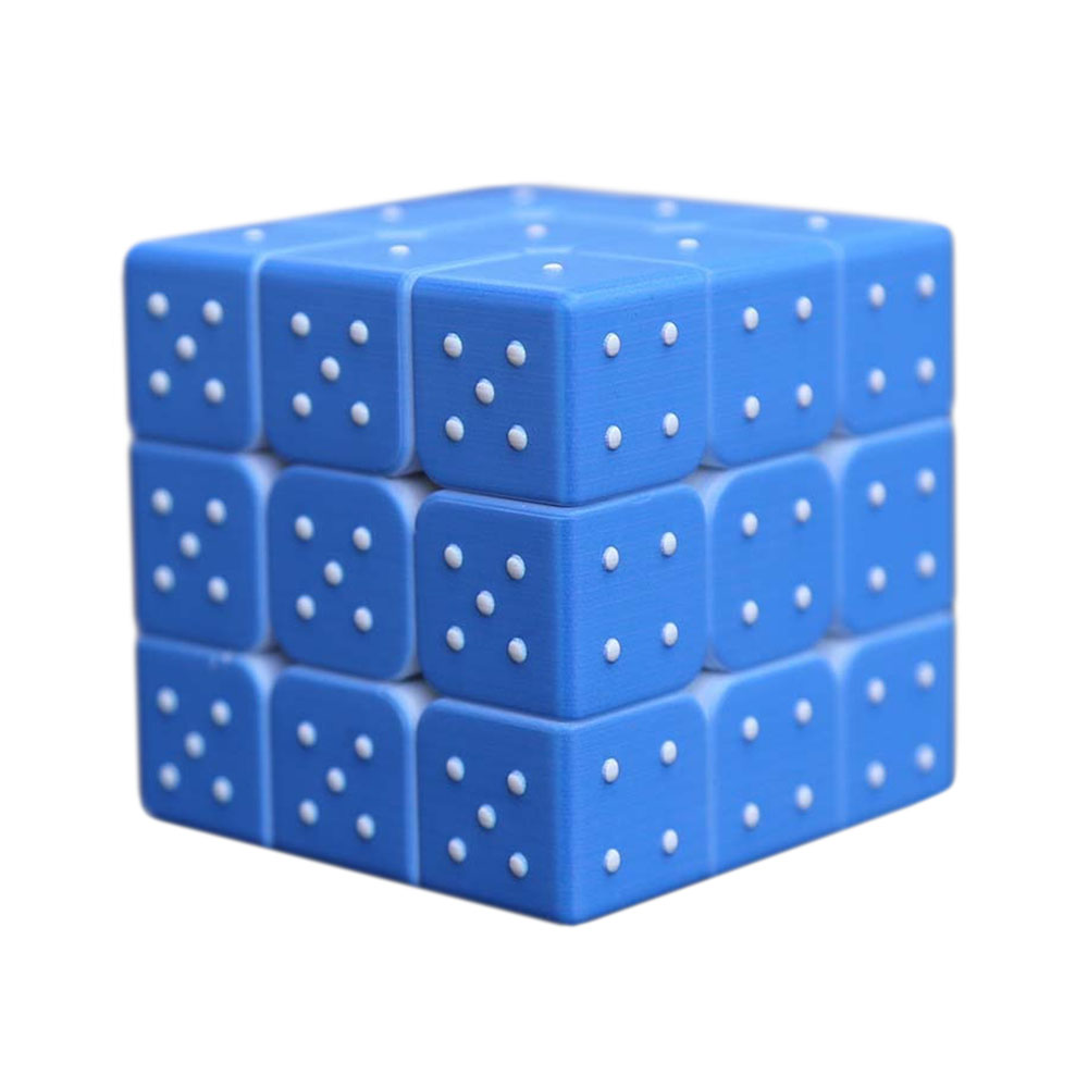 Cube Rond (Halmakegel) - Bleu - Diamètre 21mm - Objet De Décoration Ou De Collection - Neuf