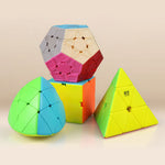 Pack Rubik's Cube Mastermorphix Pyraminx Megaminx Skewb Sans Autocollants