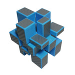 Rubik's Cube 3x3 Mirror Block Argenté Bleu Twist