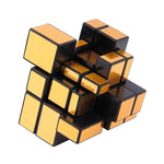 rubik's cube miroir bois doré